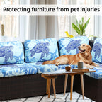 8 Piece Outdoor Cushion Covers, Patio Sofa Cushion Covers, Stretch Fit