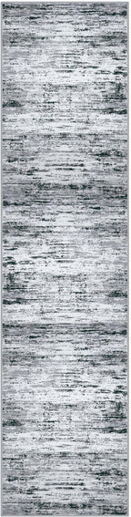 Lansny Modern Abstract Hallway Runner Rug, Black Grey White White Washable Kitchen Runner Non-Slip Soft 2x8 Runner Rug Thin Print Faux Wool Carpet for Entryway Bedroom Laundry Room Indoor Home Decor