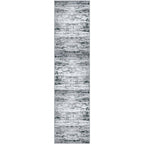 Lansny Modern Abstract Hallway Runner Rug, Black Grey White White Washable Kitchen Runner Non-Slip Soft 2x8 Runner Rug Thin Print Faux Wool Carpet for Entryway Bedroom Laundry Room Indoor Home Decor