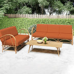 Smiry Printed Couch Cushion Covers, Stretch Soft Couch Covers for Sofa, Washable Non-Slip Sofa Slipcover Furniture Protector for Indoor and Outdoor (1 Pack, Rust)