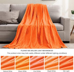 BEDELITE Fleece Blankets 108 inch x90 Size Orange Throw Blankets for Bed & Couch,Plush Cozy Fuzzy Blanket, Super Soft & Warm Lightweight Fall Blankets