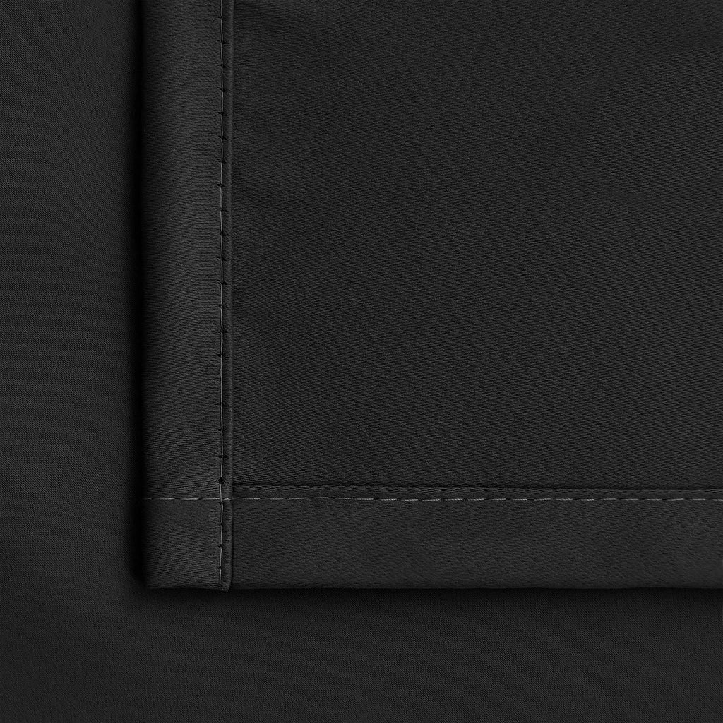 BGment Short Curtains for Small Window 54 Inch Long - Black 2 Panels