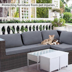 Outdoor Cushion Covers Set,8PCS Patio Furniture Couch Seat Slipcovers, Replacement for Sofa Sectional Chair(Cover，Only)