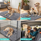 Smiry Dog Door Mat for Muddy Paws, Absorbent Non Slip Dirt Trapper, 45x27