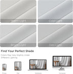 CUCRAF Custom Blackout Curtains for Bedroom Living Room, Rod Pocket Room Darkening Curtain Thermal Insulated Light Blocking Window Drapes 1 Panel (Custom Size, Greywish White)
