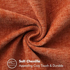 MIULEE Pack of 2 Couch Throw Pillow Covers 18x18 Inch Rust Farmhouse Decorative Pillow Covers with Stitched Edge Soft Chenille Solid Dyed Pillow Covers for Sofa Bed Living Room