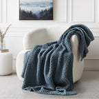 EVERGRACEHOME Chunky Chenille Knit Throw Blanket, 60 x 80, Terracotta Clay