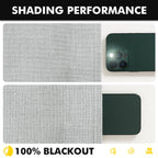 MIULEE 100% Blackout Linen Curtains for Bedroom 42 x 96 Inch Grey 2 Panels