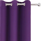 LEMOMO Purple Blackout Curtains 40 x 63 Inch Length/Set of 2 Curtain Panels/Thermal Insulated Room Darkening Blackout Curtains for Bedroom