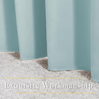 NICETOWN Room Darkening Curtains for Living Room 84 inches Long - Sky Blue Grommet Room Darkening Window Treatments Sound Reducing Drapes for Bedroom, 2 Panels, W52 x L84