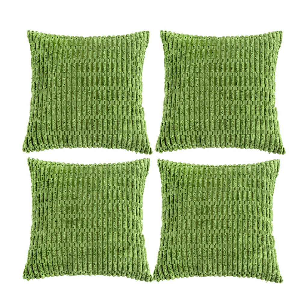 Fancy Homi 4 Packs Decorative Throw Pillow Covers for Living Room Couch Bed, Modern Farmhouse Boho Home Décor Accent Cushion Case, 20" x 20", Lime Green