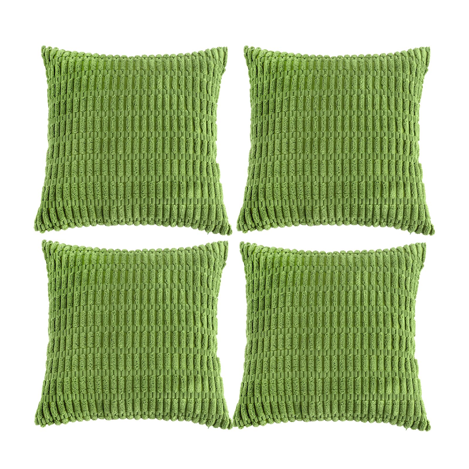 Fancy Homi 4 Packs Decorative Throw Pillow Covers for Living Room Couch Bed, Modern Farmhouse Boho Home Décor Accent Cushion Case, 20" x 20", Lime Green
