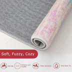 KOZYFLY Modern Abstract Runner Rug 2x6 Multi Pink Runners for Hallways Kitchen Rug Non Slip Washable Carpet Rug Runner Laundry Mat with Soft Low Pile for Entryway Bathroom Bedroom Kitchen