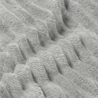 BEDELITE Fleece Blanket Twin Size – 3D Ribbed Jacquard Soft and Warm Decorative Fuzzy Blankets – Cozy, Fluffy, Plush Lightweight Throw Blankets for Couch, Bed, Sofa(Light Grey, 60x80 inches)