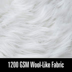 LOCHAS Soft Fluffy Faux Fur Rugs for Bedroom Bedside Rug 4x6 Feet, Washable, Furry Sheepskin Area Rug for Living Room Girls Room, Luxury Shag Carpet Home Decor, White