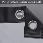 SimpleHome Ombre Room Darkening Curtains for Living Room, Light Blocking Gradient Black to Grey White Thick Thermal Insulated Grommet Window Curtains/Drapes for Bedroom, 2 Panels, 52x63 inches Length