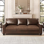 ANARACHON Leather Look Couch Cushion Covers Sofa Seat Slipcovers Sets Couches Furniture Protector for Sectional Armchair Loveseat Pets Kids Stretch Spandex Fabric (3 Cushion XL Sofa, Brown)