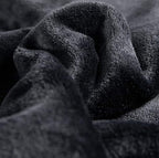 TASTHROW Large Flannel Fleece Throw Blanket, 60×80 Inch - Cozy Lightweight Thick Blanket - All Seasons Suitable for Women, Men and Kids (Black)