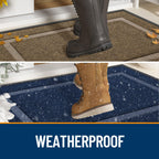 OLANLY Front Door Mat Outside 47x17, All-Season Heavy-Duty Rubber Doormat