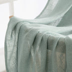 MIULEE Sea Green Linen Curtains 52x90 Inch Long for Bedroom and Living Room