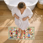 Babovid Green Floral Hallway Runner Rug 2x4 for Bedroom Kitchen