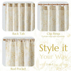 jinchan Floral Curtains 96 Inches Long Mustard Yellow Flower Linen Farmhouse Curtain for Living Room French Country Vintage Curtain Rod Pocket Curtains Set 2 Panels Floral Printed