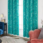 Deconovo Living Room Curtains 63 Inches Long, Blackout Curtains for Bedroom
