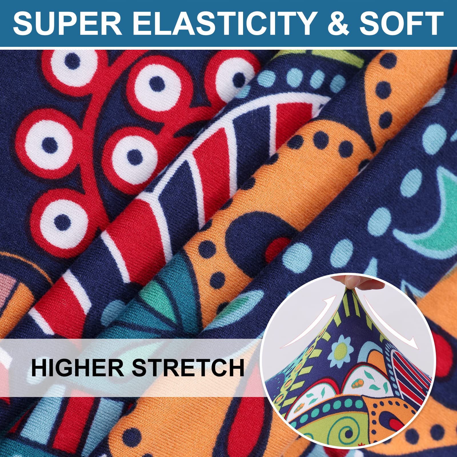 Smiry Printed Couch Cushion Covers, Stretch Couch Covers for Sofa