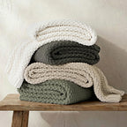 EVERGRACEHOME Chunky Chenille Knit Throw Blanket, 60 x 80, Charcoal Gray