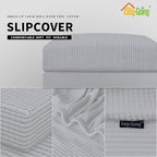 Easy-Going Stretch Loveseat Cushion Cover Sofa Cushion Furniture Protector Sofa Seat Sofa Slipcover Sofa Cover Soft Flexibility with Elastic Bottom(Loveseat Cushion, Silver Gray)