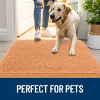 OLANLY Dog Door Mat for Muddy Paws 44x32, Super Absorbent Chenille Mud Mat