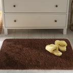 Chicrug Soft Runner Rug for Bedroom Living Room Plush Fluffy Rugs 2x4 Feet, Shag Furry Runner Carpet Non Shedding for Nursery Children Kids Girls Room Home Decorative, Coffee