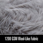 LOCHAS Soft Fluffy Faux Fur Rugs for Bedroom Bedside Rug 2x4 Feet, Grey