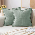 MIULEE Decorative Throw Pillow Covers for Couch 18x18 Inch Greyish Green