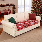 Smiry Printed Couch Cushion Covers, Stretch Soft Couch Covers for Sofa, Washable Non-Slip Sofa Slipcover Furniture Protector for Indoor and Outdoor (3 Pack, Burgundy)