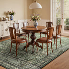 6x9 Area Rugs for Living Room Bedroom, Green Washable Non-Slip Carpet