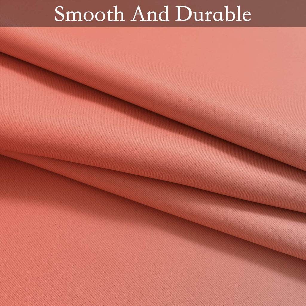 SimpleHome Ombre Coral to Grey White Curtains for Living Room 52Wx84L