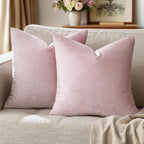 GIGIZAZA Sweet Lilac Velvet Throw Pillow Covers 18x18 Pack of 2