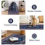 HEBE Hallway Runner Rug 2'x8', Washable Non Slip Kitchen Rug Runner