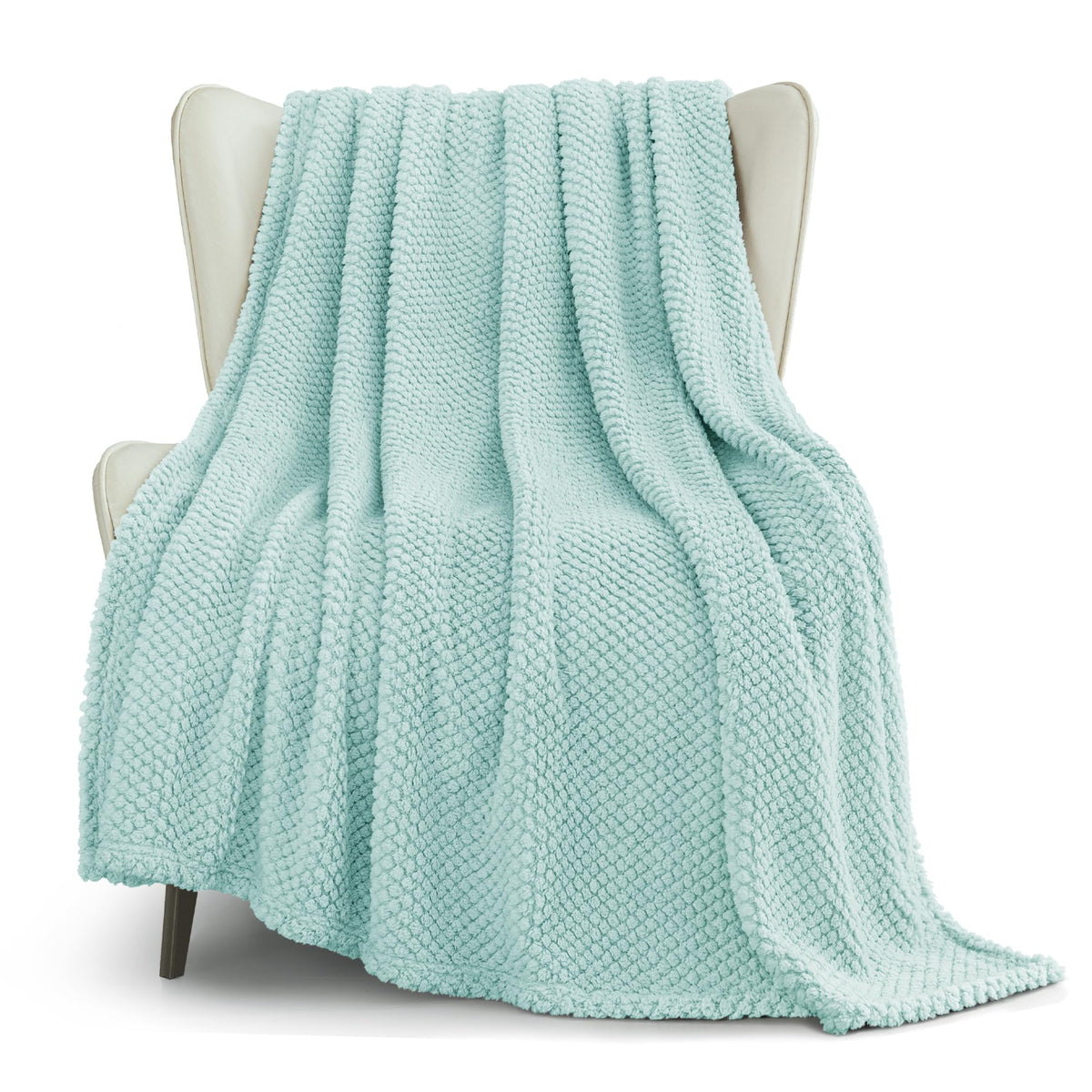 Whale Flotilla Soft Fleece King Size Bed Blanket, Light Grey