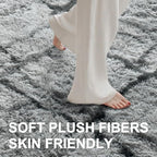 5x7 Ft Large Shag Rugs for Bedroom Living Room, Tie Dyed Ultra Soft Fluffy Furry Area Rug for Indoor Floor, Aesthetic Carpet for Home Decor (Grey)