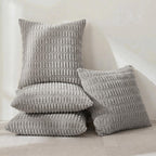 Fancy Homi 4 Packs Decorative Throw Pillow Covers for Living Room Couch Bed, Modern Farmhouse Boho Home Décor Accent Cushion Case, 24" x 24", Gray