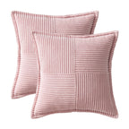 MIULEE Decorative Throw Pillow Covers for Couch 20x20 Inch Pink 2 Pack
