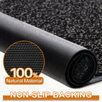 Mibao Super Absorbent Front Door Mat, 72" x 24", Non-Slip Washable Indoor Doormats, Low Profile Entryway Rug Outdoor, Dirt Resistant Welcome Mats for Front and Back Door Entrance, Anthracite Black