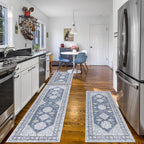 HEBE Boho Kitchen Rugs Set of 3, Non Slip Washable Kitchen Mats for Floor