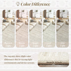 Washable Area Rug 5x7: Moroccan Rug for Living Room Geometric Boho Rug Farmhouse Non Slip Stain Resistant Rugs Low Pile Soft Carpet for Bedroom Dining Room Home Office Kids Room (Ivory Beige,5'x7')