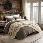 EVERGRACEHOME Chunky Chenille Knit Throw Blanket for Couch, Soft Luxurious Oversized King Moss Stitch Blanket for Bed, Large Cozy Farmhouse Knitted Throw for Sofa, Sand Dune, 92" x 108"
