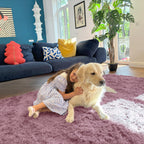OLANLY 2x5 Machine Washable Runner Rugs for Hallway, Soft Fluffy Shaggy Bedside Rugs for Bedroom, Living Room, Indoor Floor Carpet for Kids Girls and Boys, Nursery Rooms, Home Decor Aesthetic, Blush