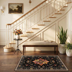 RELEANY Washable Area Rug, Small 2'6"x4', Black/Colorful