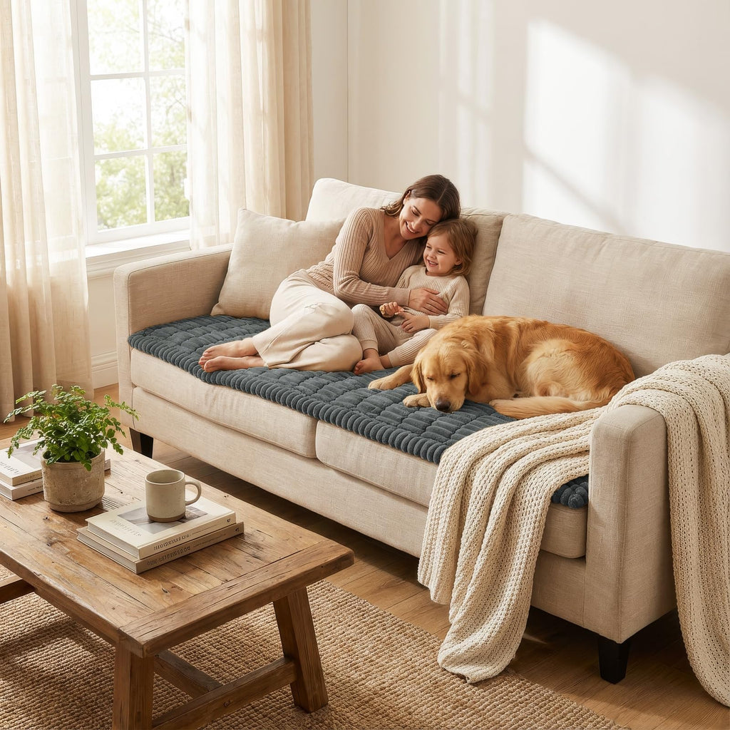 Smiry Couch Cover for Dogs, Non Slip Washable Sofa Protector for Pets